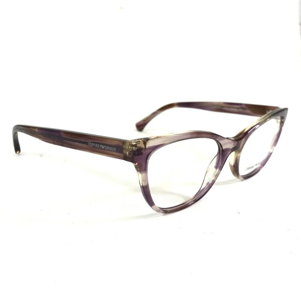 Emporio Armani Eyeglasses Frames EA3142 5716 Clear Brown Purple Horn 53-18-145